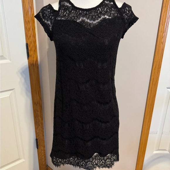 Monteau Black Lace Dress size small - Picture 1 of 4